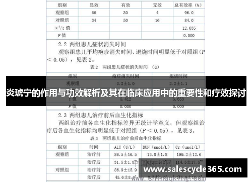 炎琥宁的作用与功效解析及其在临床应用中的重要性和疗效探讨